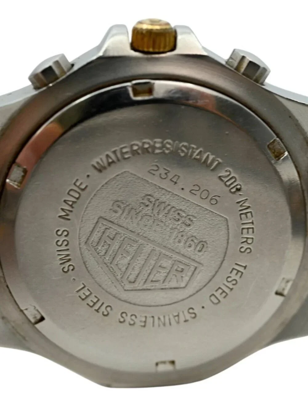 Tag Heuer 38mm Men's Two Tone Series 3000 Grey Dial Chronograph Watch- 234.206!